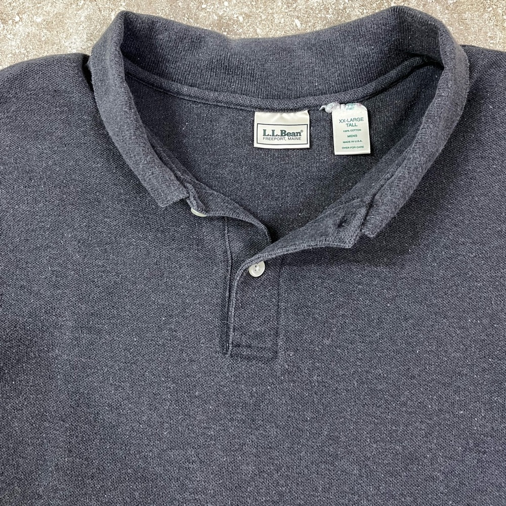LL BEAN Men's Long Sleeved Polo Shirt - Picture 2 of 8